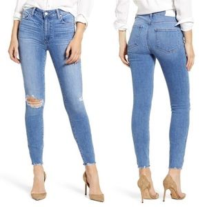 BUNDLE 3 for $75 
PAIGE “Hoxton Ankle” distressed blue jeans Size 28